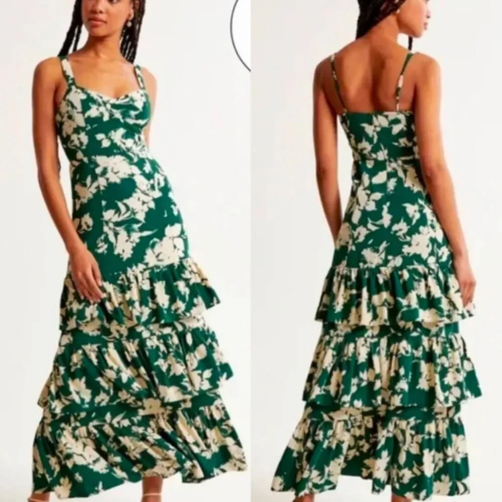 Abercrombie and fitch Ruffle Tiered Maxi Dress MP